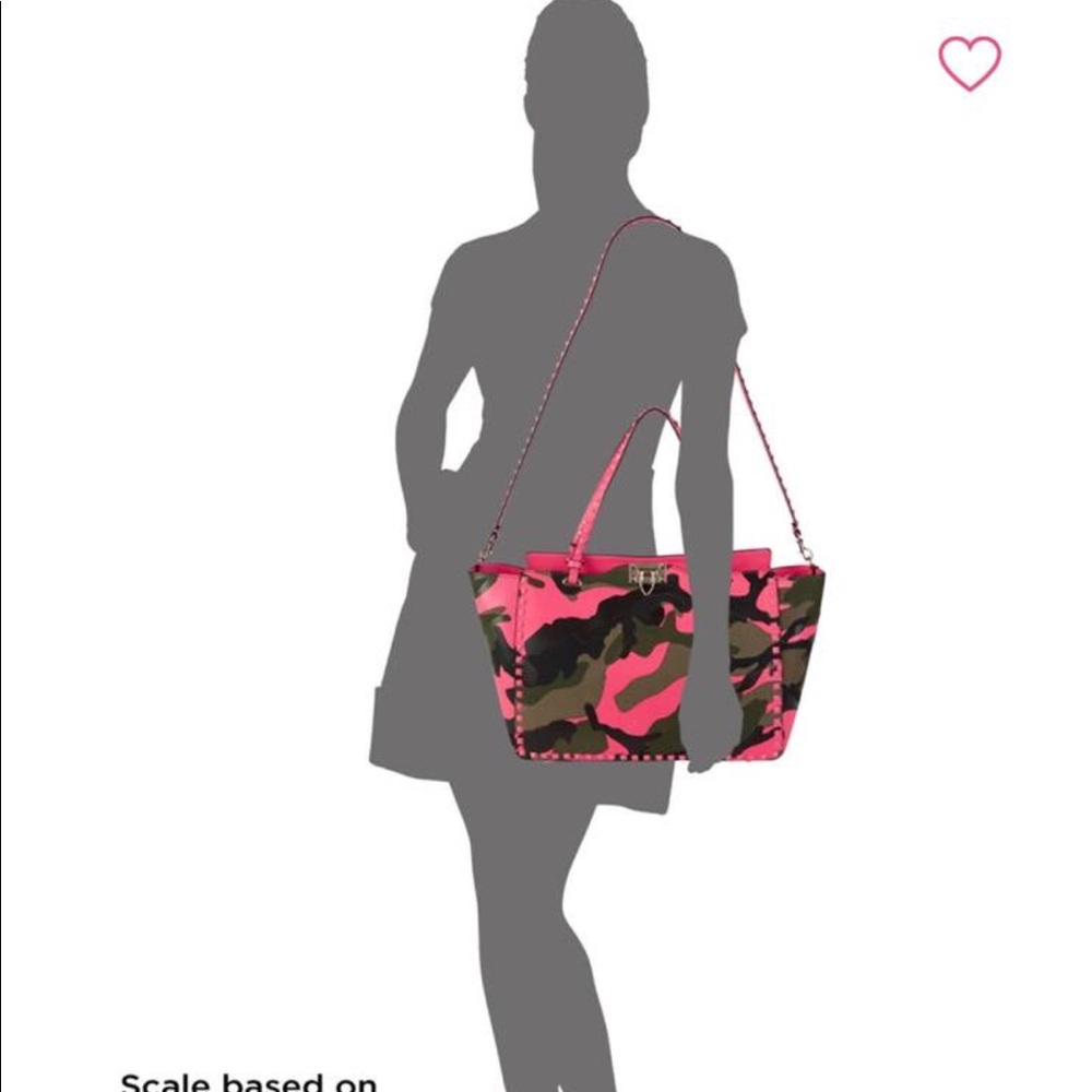 Valentino Rockstud Pink Camo Handbag - Picture 2 of 8